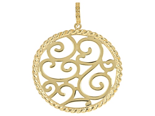 Artisan Collection of Turkey™ 18K Yellow Gold Over Sterling Silver Scroll Work Pendant