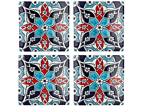 Artisan Collection of Turkey™ Multi-Color Set of Four Ceramic Coasters