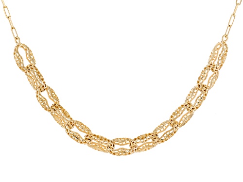 Artisan Collection of Turkey™ 18K Yellow Gold Over Sterling Silver 7.8mm Mariner Link Chain Necklace - Size 18