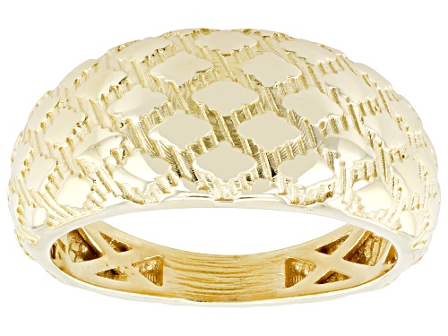 Artisan Collection of Turkey™ 18K Yellow Gold Over Sterling Silver Textured Ring - Size 7