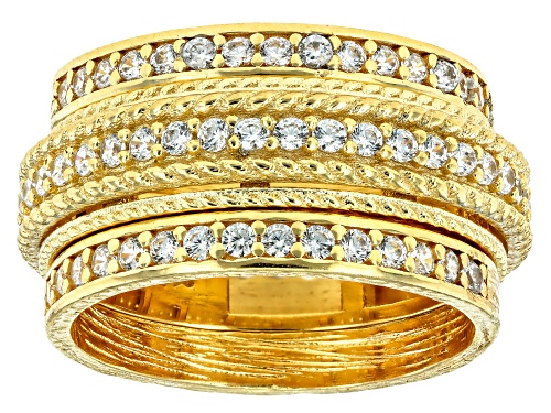 Photo of Artisan Collection of Turkey™ Bella Luce® 18K Gold Over Silver Set of 3 Spinner Band Rings - Size 6