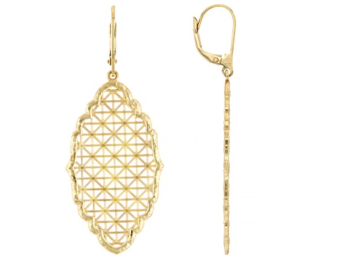 Artisan Collection of Turkey™ 18K Gold Over Sterling Silver Lattice Patterned Earrings