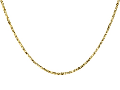 Artisan Collection of Turkey™ 2.3mm 18k Gold Over Sterling Silver 18" Byzantine Necklace - Size 18