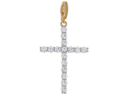 Artisan Collection of Turkey™ Bella Luce® 18K Gold Over Sterling Silver Cross Pendant
