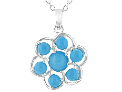 Photo of Sleeping Beauty Turquoise Sterling Silver Pendant With 18" Chain
