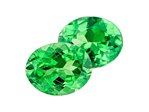 MATCHED PAIR OF TANZANIAN TSAVORITE MIN 0.70CTW 5X4MM OVALS