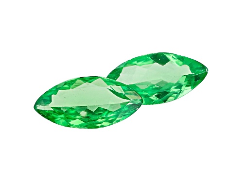 Matched Pair of Tanzanian Tsavorite Garnet min 0.85ctw 8x4mm marquise