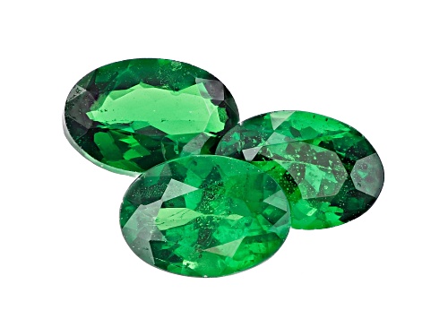 SET OF 3 TANZANIAN TSAVORITE GARNET 2.31CTW MM VARIES OVAL