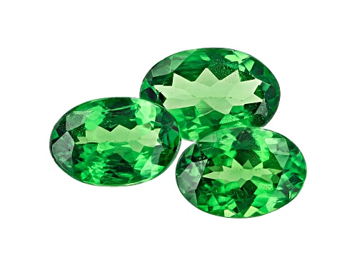SET OF 3 TANZANIAN TSAVORITE GARNET 1.68CTW MM VARIES OVAL
