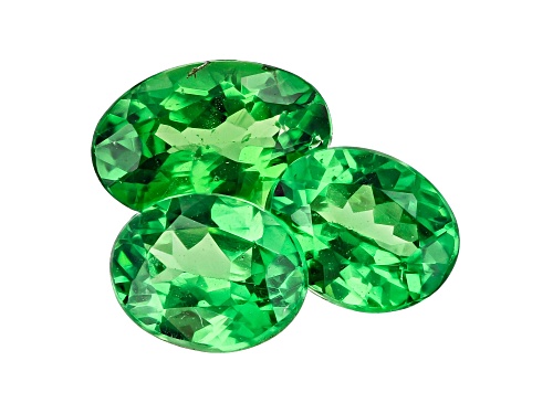 SET OF 3 TANZANIAN TSAVORITE GARNET 1.20CTW MM VARIES OVAL