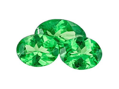 SET OF 3 TANZANIAN TSAVORITE GARNET 1.16CTW MM VARIES OVAL