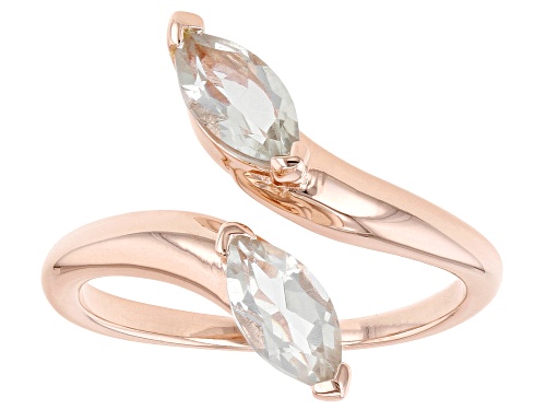 1.00ctw Marquise Prasiolite 18k Rose Gold Over Sterling Silver Ring - Size 9
