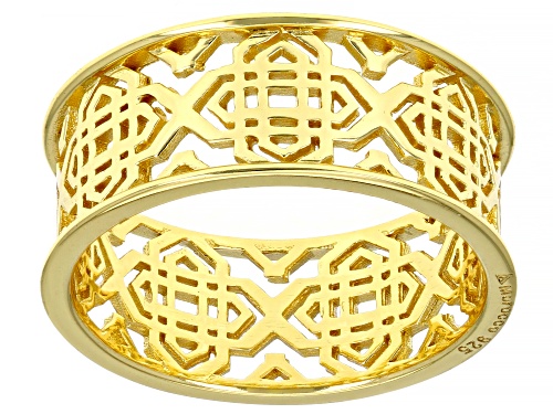 Global Destinations™ 18k Yellow Gold Over Sterling Silver Filigree Open Design Ring - Size 7
