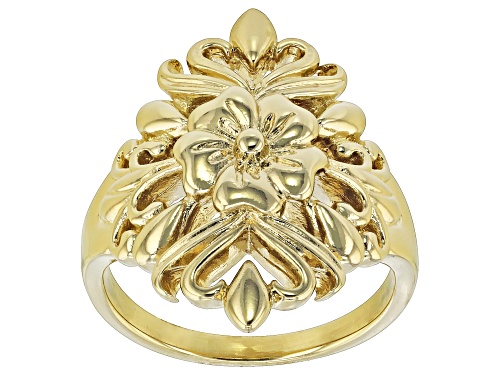 Global Destinations™ 18k Gold Over Brass Flower Ring - Size 7