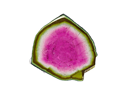 Photo of Brazilian Watermelon Tourmaline Polished Slice Min 10.00ct Mm Varies Free Form Colors Will Vary