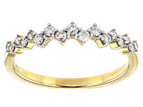 0.25ctw Round White Diamond 10K Yellow Gold Band Ring - Size 6