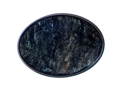 Photo of Mexican Velvet Obsidian Avg 6.75ct 16x12mm Oval Cabochon