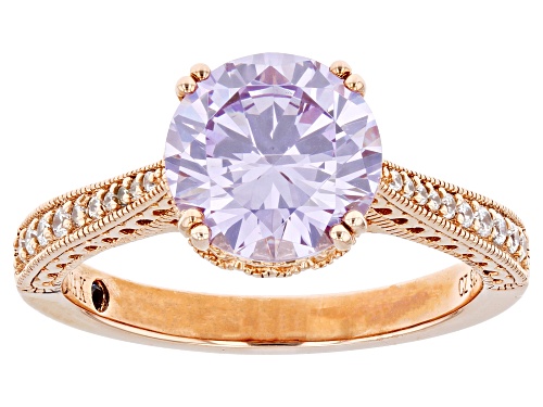Photo of Vanna K ™ For Bella Luce ® 5.98ctw Lavender Color & Diamond Simulants Eterno ™ Ring - Size 11
