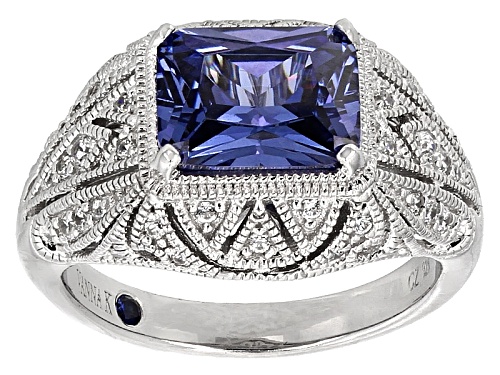 Photo of Vanna K ™ For Bella Luce ® 3.68ctw Tanzanite And White Diamond Simulants Platineve® Ring - Size 8