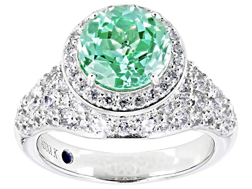 Photo of Vanna K™For Bella Luce®10.58ctw Ocean Dream Color & White Diamond Simulants Platineve®Ring - Size 9