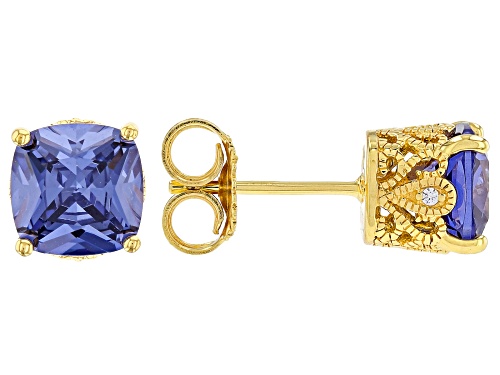 Vanna K ™ For Bella Luce ® 5.21ctw Tanzanite & White Diamond Simulants Eterno ™ Yellow Earrings