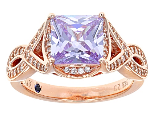 Vanna K ™ For Bella Luce ® 4.37ctw Lavender And White Diamond Simulants Eterno ™ Rose Ring - Size 5