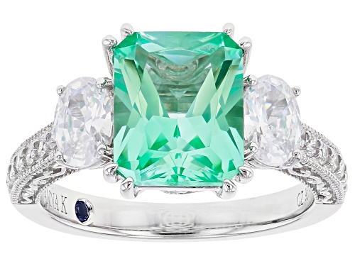 Photo of Vanna K ™ For Bella Luce ® 4.90CTW Ocean & Dream White Diamond Simulants Platineve® Ring - Size 10