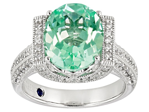 Photo of Vanna K ™ For Bella Luce ® 5.44CTW Ocean Dream & White Diamond Simulants Platineve® Ring - Size 10