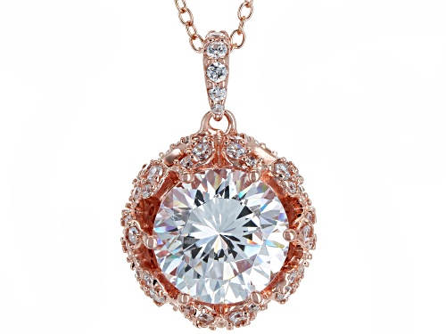 Vanna K™For Bella Luce®7.98CTW Vanna K Cut Diamond Simulant Eterno™Rose Pendant With Chain