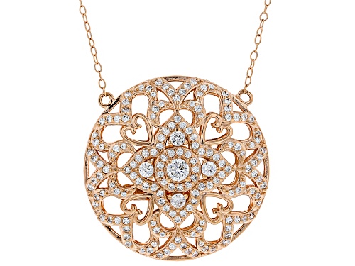 Vanna K ™ For Bella Luce ® 1.68CTW White Diamond Simulant Eterno ™ Rose Gold Over Silver Necklace - Size 18
