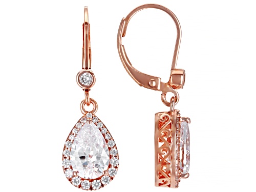 Photo of Vanna K™ For Bella Luce® 5.08ctw White Diamond Simulant Eterno™ Rose Drop Earrings