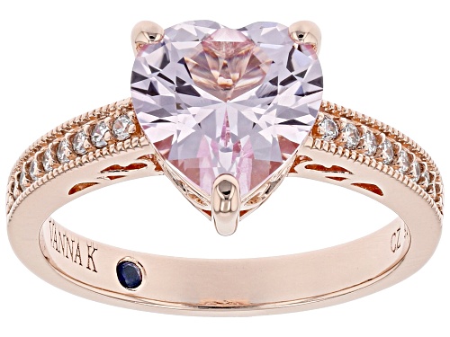 Photo of Vanna K™ For Bella Luce® 2.88ctw Lab Sapphire & White Diamond Smulant Eterno™ Rose Heart Shape Ring - Size 8