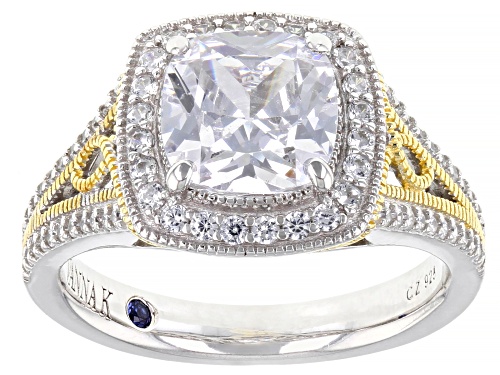 Photo of Vanna K™ for Bella Luce® 4.29ctw White Diamond Simulant Platineve® & Eterno(TM) Yellow Ring - Size 10