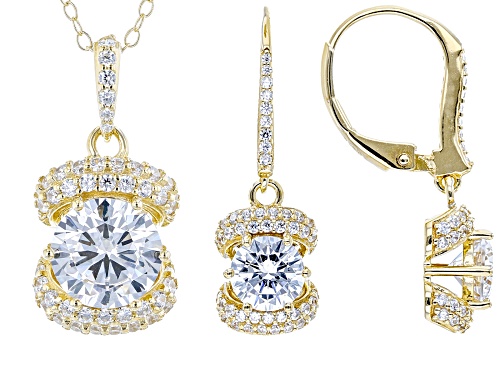 Vanna K™ for Bella Luce® White Diamond Simulant Eterno® Yellow  Pendant With Chain and Earrings Set.