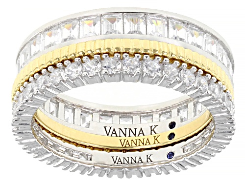 Photo of Vanna K™ for Bella Luce® 4.07ctw White Diamond Simulants Platineve® & Eterno® Yellow Ring Set of 3.