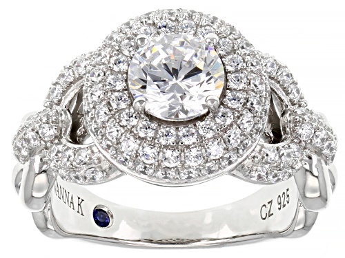 Photo of Vanna K For Bella Luce® 3.45ctw White Diamond Simulants Platineve® Ring (2.09ctw DEW) - Size 11