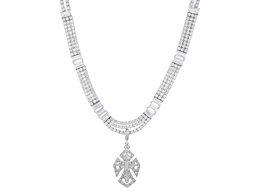 Vanna K™ for Bella Luce® 75.06ctw White Diamond Simulant Platineve™ Necklace (45.49ctw DEW)