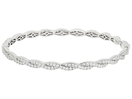 Vanna K™ For Bella Luce® 4.15ctw White Diamond Simulant Platineve™ Bangle Bracelet (2.51ctw DEW) - Size 7