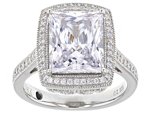 Vanna K™ For Bella Luce® 7.61ctw White Diamond Simulant Platineve® Ring (4.61ctw DEW) - Size 9
