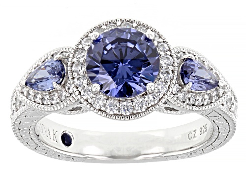 Vanna K™ For Bella Luce® 3.44ctw Tanzanite And White Diamond Simulants Platineve® Ring - Size 10