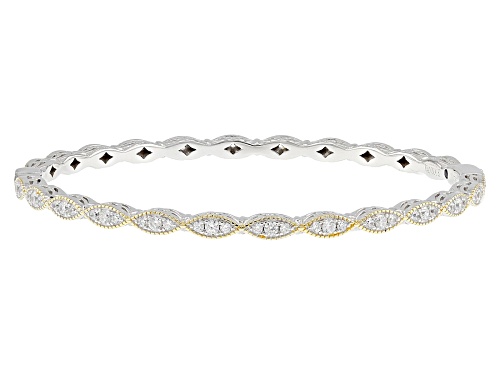Vanna K™ For Bella Luce® 2.52ctw White Diamond Simulant Platineve® And Eterno™ Yellow Bangle - Size 7.25