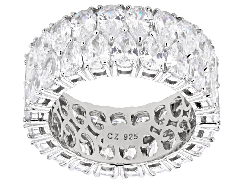 Vanna K™ For Bella Luce® 12.41ctw White Diamond Simulant Platineve® Ring(7.52ctw DEW) - Size 7