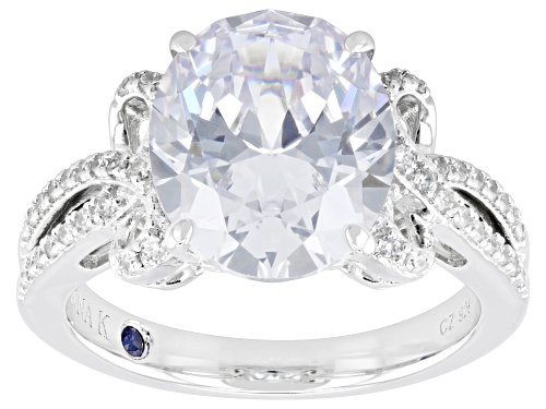 Vanna K™ For Bella Luce® 7.12ctw White Diamond Simulant Platineve® Ring(4.31ctw DEW) - Size 10