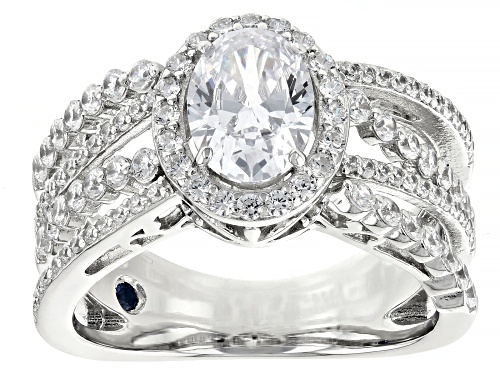 Vanna K™ For Bella Luce® 3.25ctw White Diamond Simulant Platineve® Ring(1.96ctw DEW) - Size 9