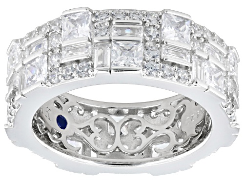 Vanna K™ For Bella Luce® 6.78ctw White Diamond Simulant Platineve® Ring(4.10ctw DEW) - Size 10