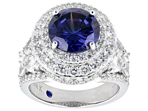 Vanna K™ For Bella Luce® 10.35ctw Tanzanite And White Diamond Simulants Platineve® Ring - Size 6