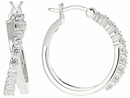 Vanna K™ For Bella Luce® 1.08ctw White Diamond Simulant Platineve® Hoops