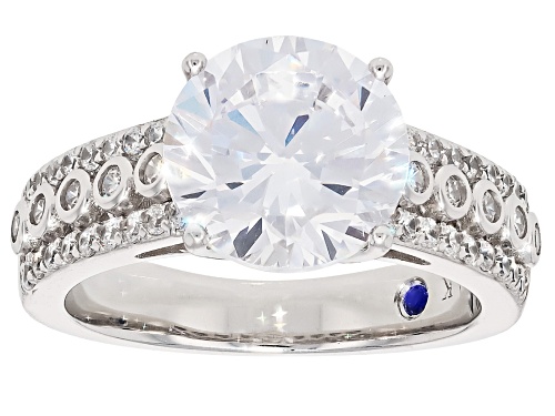 Vanna K™ For Bella Luce® 6.45ctw White Diamond Simulant Platineve® Ring - Size 10