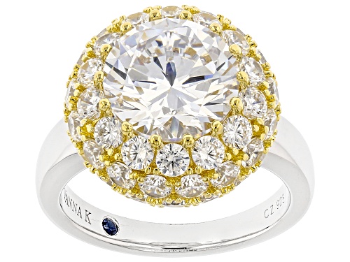 Vanna K™ For Bella Luce® 11.13ctw White Diamond Simulant Eterno™ Yellow and Platineve® Ring - Size 7