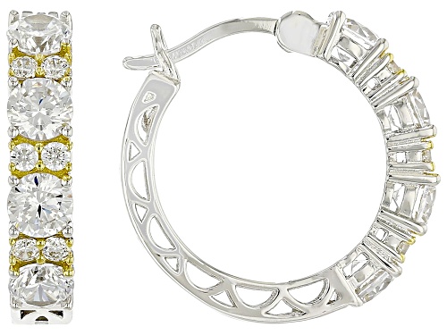 Vanna K™ For Bella Luce® 3.72ctw White Diamond Simulant Platineve® and Eterno™ Yellow Earrings